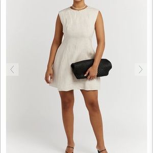 DISSH Eilish Natural Linen Mini Dress NWT